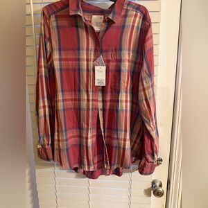 Ladies pastel button down blouse